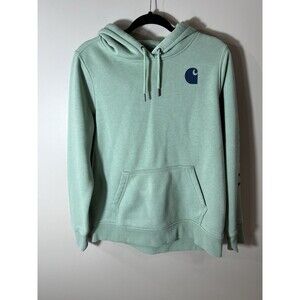 Carhartt Clarksburg Spellout Hoodie Sweatshirt Womens Size Large Green